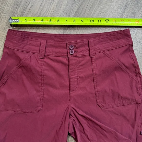 Eddie Bauer Maroon Women's Rolled Hem Bermuda Shorts - Size 8 - Picture 3 of 15